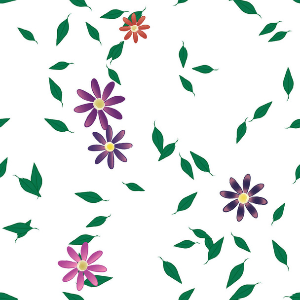 schöne florale nahtlose Hintergrund, Vektorillustration - Vektor, Bild