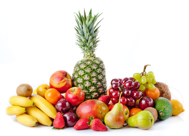 Frutas sobre um fundo branco - Foto, Imagem