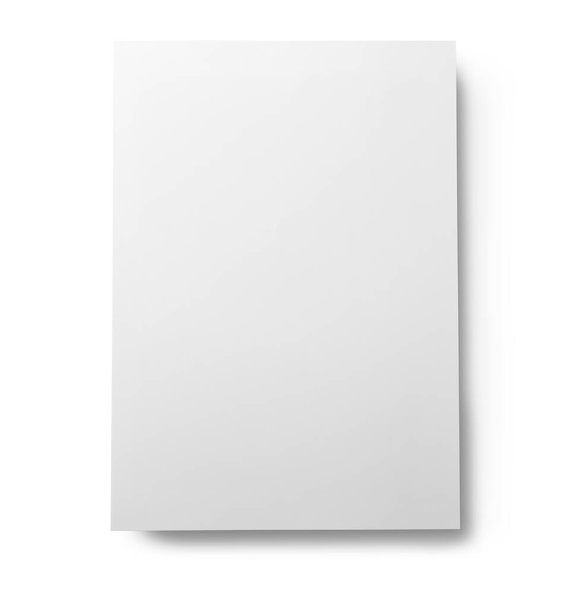 prázdný list papíru na bílém pozadí - Fotografie, Obrázek