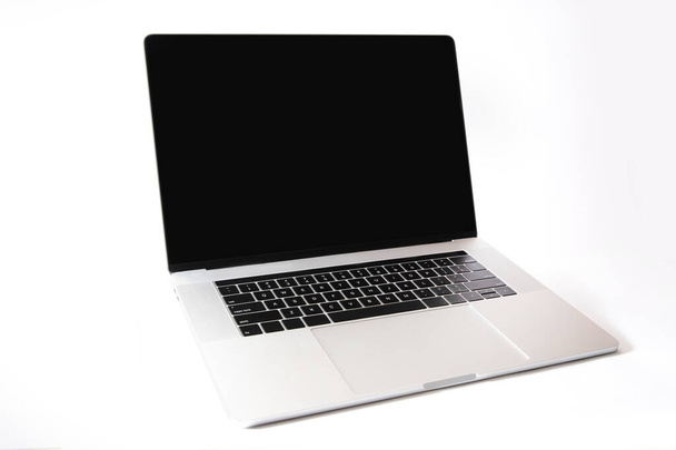 close up. modern laptop on a white background. - Foto, Bild