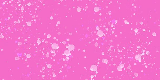 Růžové pozadí s abstraktním vzorem bílých a šeříkových kapek - Fotografie, Obrázek