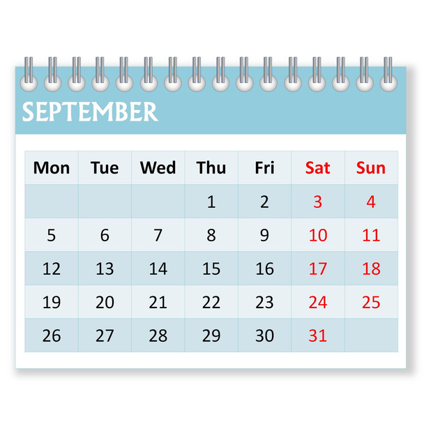 9 月のカレンダー シート - 写真・画像