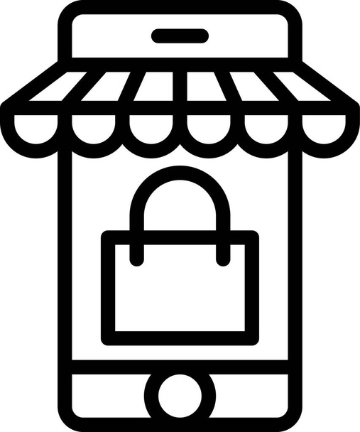 shopping and retail line vector icon. - Vector, Image