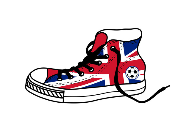 Drawing old athletic shoes - Vector, afbeelding