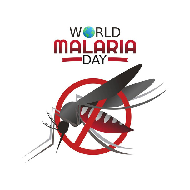 Всемирный день борьбы с малярией. Подходит для постера и баннера поздравительных открыток. - Вектор,изображение
