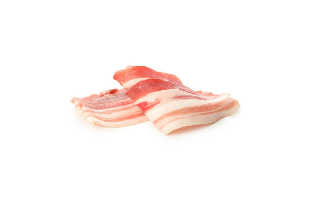 Chutná syrová slanina izolované na bílém pozadí - Fotografie, Obrázek