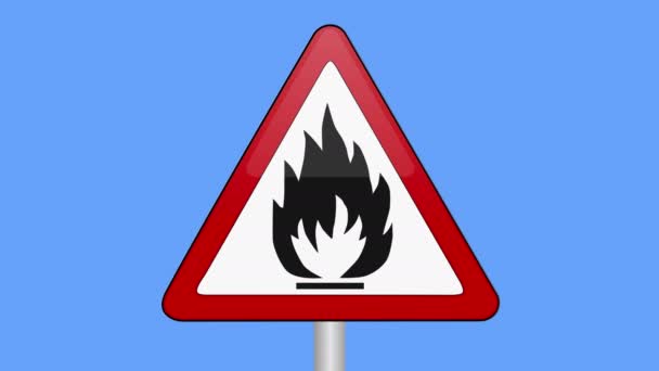 Las señales internacionales de peligro o de advertencia son símbolos reconocibles diseñados para advertir sobre situaciones peligrosas.. - Metraje, vídeo
