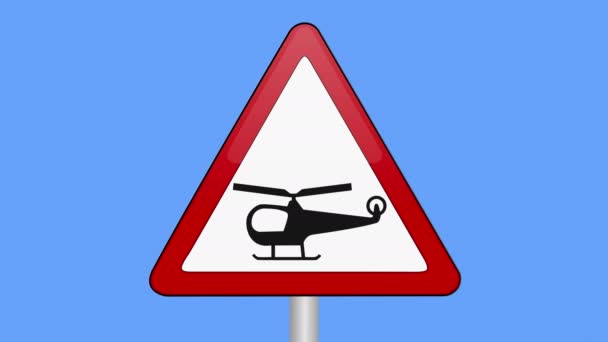 A nemzetközi veszély- vagy figyelmeztető jelek felismerhető szimbólumok, amelyeket veszélyes helyzetekre való figyelmeztetésre terveztek.. - Felvétel, videó