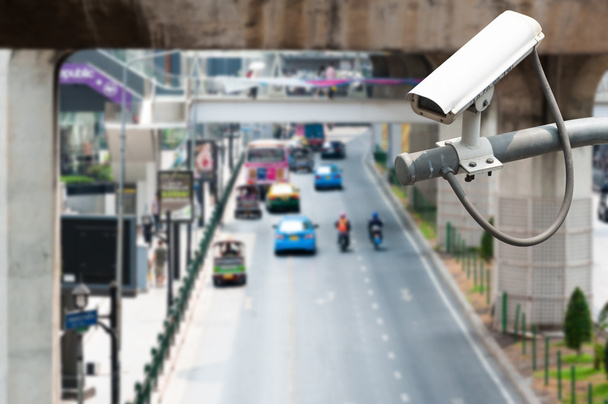Cámara CCTV Funcionamiento en carretera Detección de tráfico
 - Foto, imagen