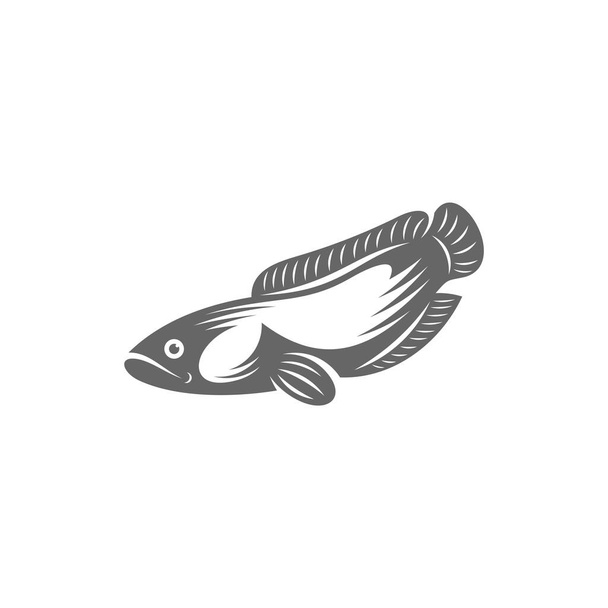 Vector de logotipo de Fish Cork, Plantilla de conceptos de diseño de logotipo de Creative Fish Cork, símbolo de icono, ilustración - Vector, imagen