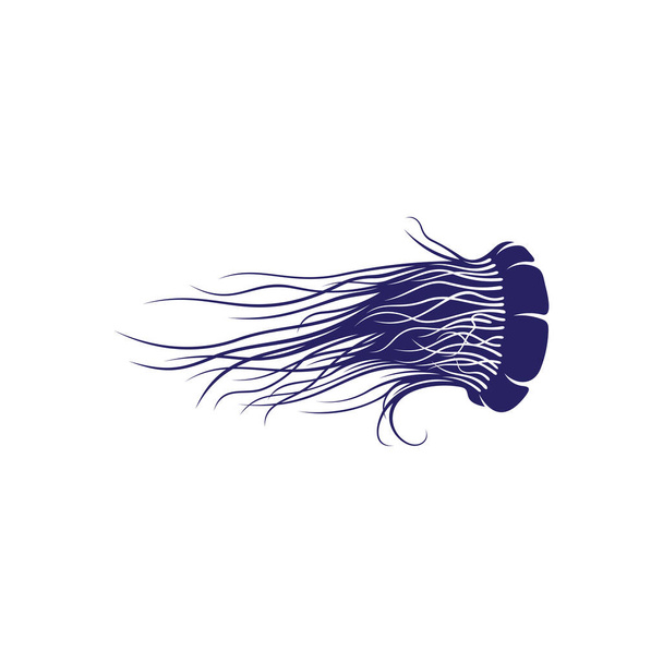 Ilustracja wektora projektu meduzy, Kreatywne logo meduzy szablon koncepcji, symbol ikony - Wektor, obraz