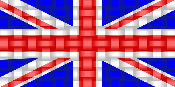 イギリス国旗の背景-イラスト,三次元旗 - ベクター画像