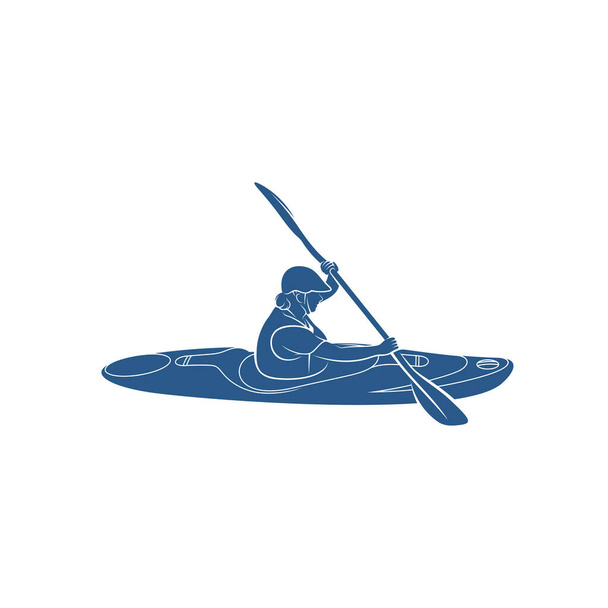 Rafting disegno vettoriale illustrazione, Creative Rafting logo design concept template, icona simbolo - Vettoriali, immagini