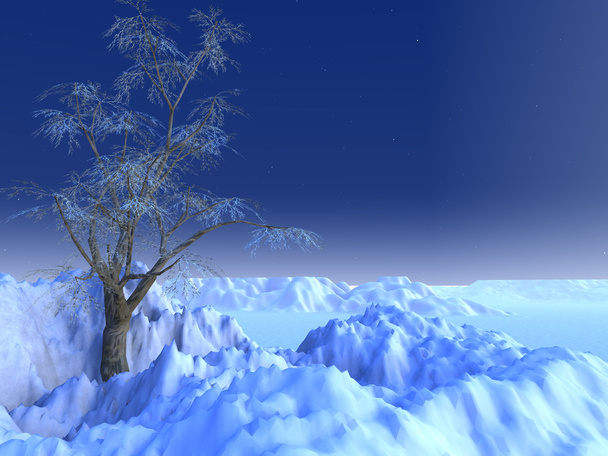 Снежная сцена
 - Фото, изображение