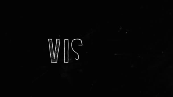 Vision Concept Written On Blackboard - Footage, Video