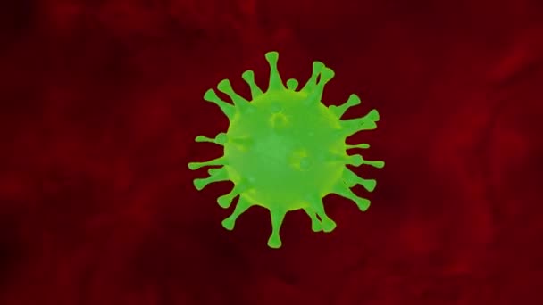 Virus gira - bucle de animación 3D - Metraje, vídeo