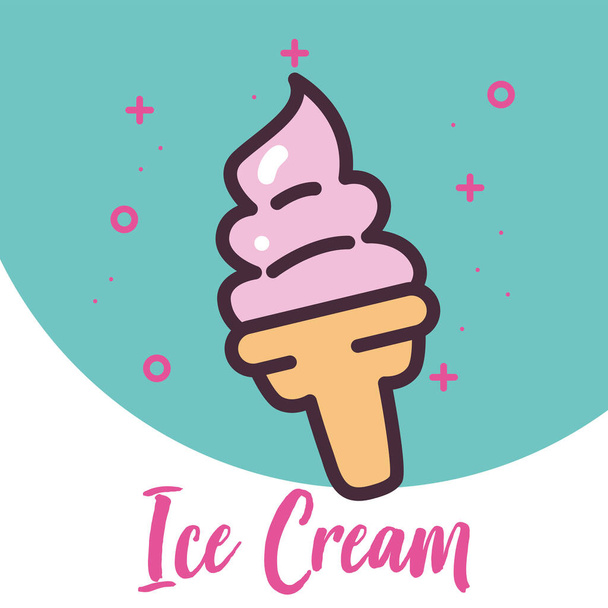 морозиво з конусом Векторний дизайн
 - Вектор, зображення