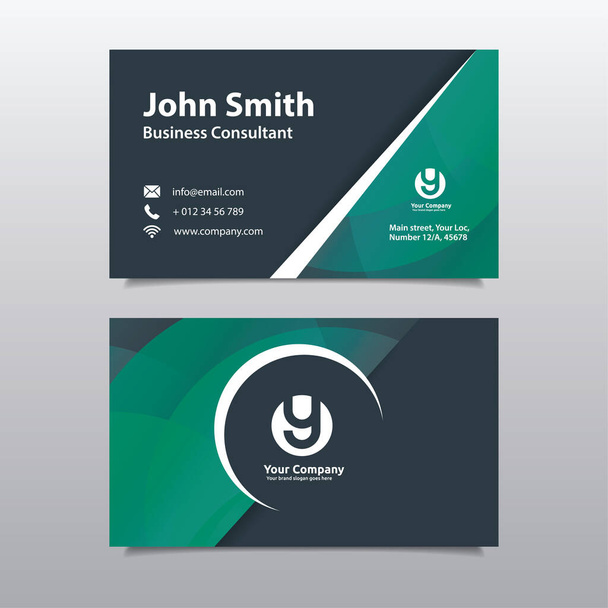 business card template, vector illustration - Vector, Image