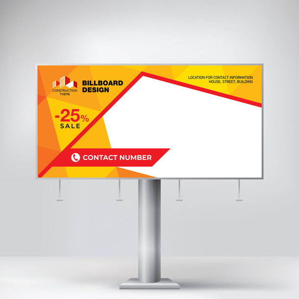 Reklam panosu tasarımı, reklam bilgilerini yerleştirmek için modern bir billboard. - Vektör, Görsel