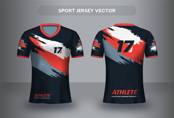 red t-shirt sport jersey design Stock Vector