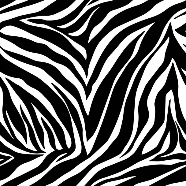 タイガー動物プリント｜Zebra製の装飾シームレスパターン - ベクター画像