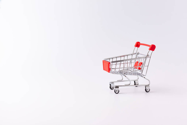 red supermarket mini trolley - Photo, Image