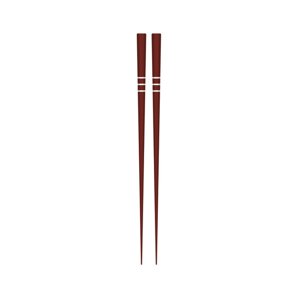 Chopsticks vector. palillos fondo blanco. - Vector, Imagen