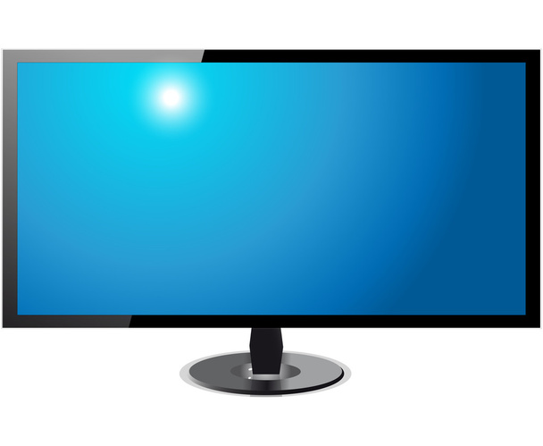 TV-képernyő, hd - elszigetelt fehér background - vektor-illusztráció - Vektor, kép