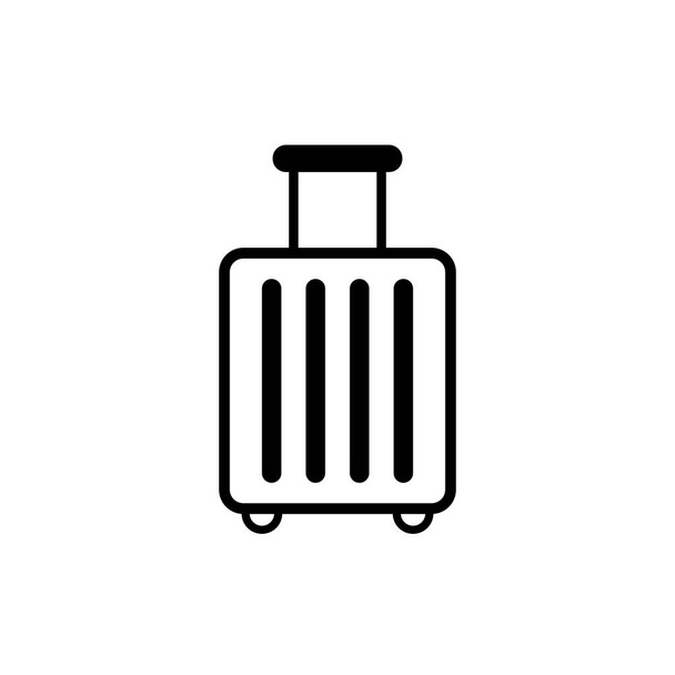Luggage icon on white background. Vector illustration in flat cartoon design. Use for website, banner, poster, graphic, app. Suitcase.  - Vector, Image