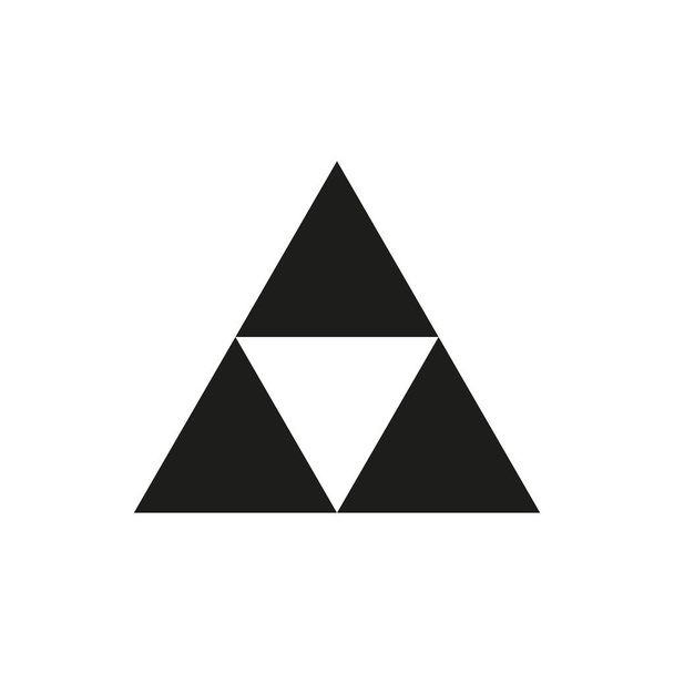 Signo de elemento de estilo triángulo de Japón, símbolo de Mitsu Uroko - Vector, imagen