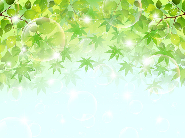 Paisaje fresco cielo verde
 - Vector, Imagen