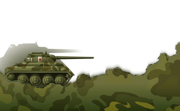 un tanque militar
 - Vector, imagen