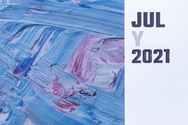 July 2021 calendar. Monthly calendar - Photo, Image