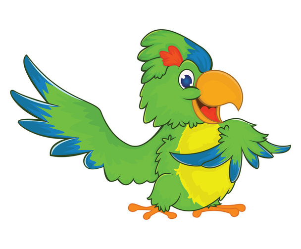 Green Parrot - Вектор, зображення