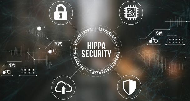 Інтернет, бізнес, технології та мережева концепція. Cyber security data protection business technique.  - Фото, зображення