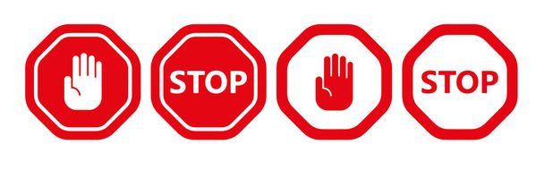 stop sign on white background. Vector icon. - Vector, Image