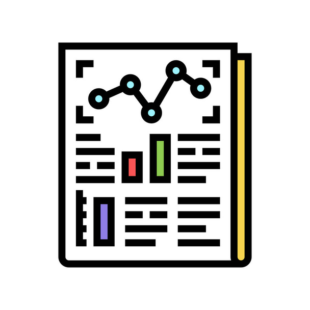 statistical report color icon vector illustration - Vector, Image