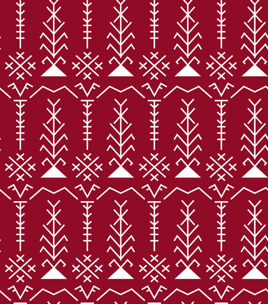 Ethnic Baltic Folk traditional ornament seamless pattern. - Vector, Image