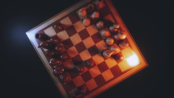 Σκάκι επιτραπέζιο παιχνίδι v2 4k - Πλάνα, βίντεο