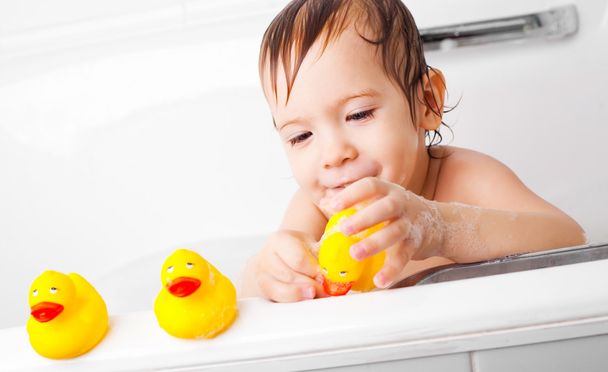 Little boy taking a bath - Photo, Image