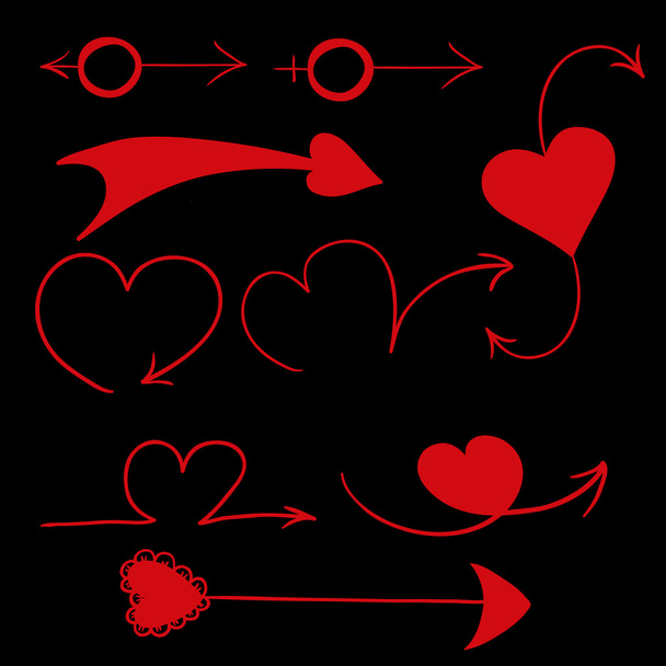 arrow ,heart - Wektor, obraz