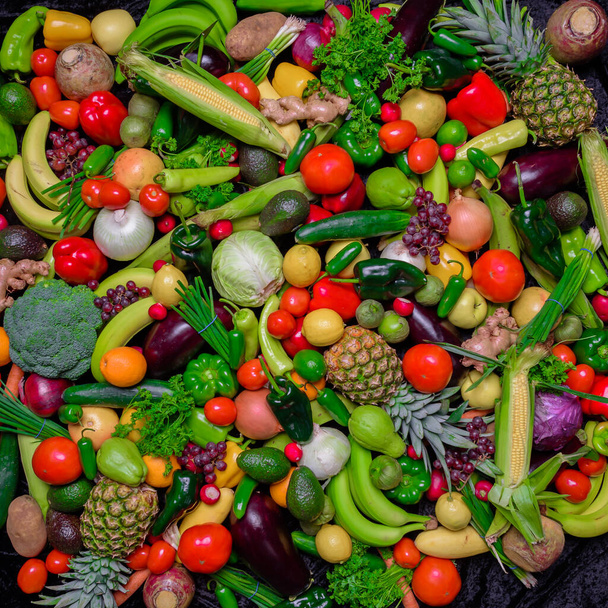 Memphis TN March 2015 Collection of fruits and vegetables used as background image. - Photo, Image