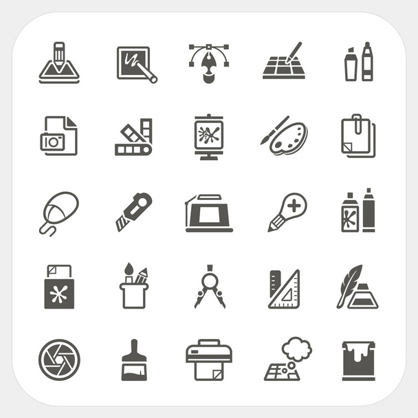 Graphic design icons set - Vector, Image