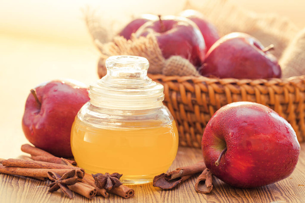 Apple cider vinegar,Healthy drink - Foto, Imagem