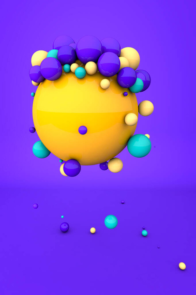 Abstract wallpaper bright balls 3D - Foto, Imagem