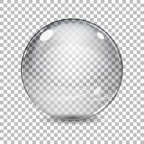 Esfera de vidrio transparente
 - Vector, Imagen