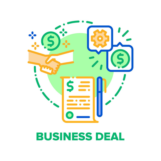 Business Deal Vector Concept Illustration couleur - Vecteur, image