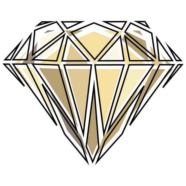 Moderner geometrischer Diamant. Vecror Art Illustration. - Vektor, Bild