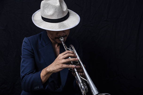 Close-up clássico trompete musical banda sinfônica   - Foto, Imagem