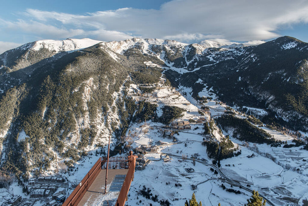 View Point v Andorře. Mirador Roc del Quer, Canillo. Andorra. - Fotografie, Obrázek